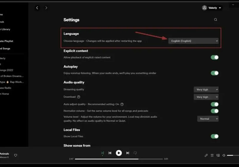 Konfigurowanie ustawień Spotify
