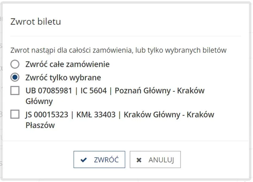 Odzyskiwanie pieniędzy za bilet