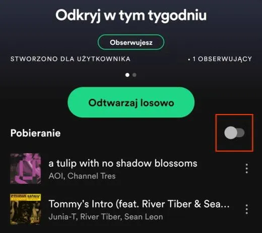 Pobieranie muzyki z Spotify