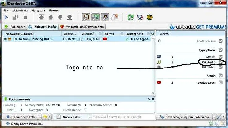 Pobieranie muzyki z YouTube